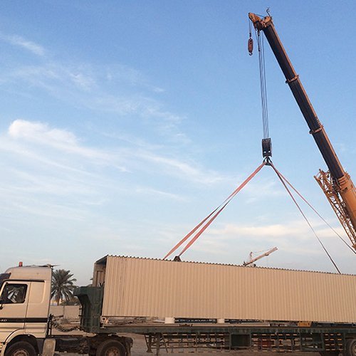 crane lifting a load for an Ariane Ventures group project